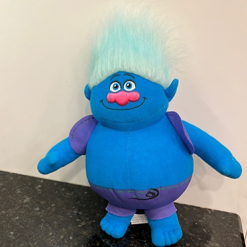 The Toy Factory Dreamworks Trolls 2016 Plush Blue Hair Doll Stuffed Toy …